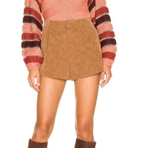 NWT free people faux suede shorts